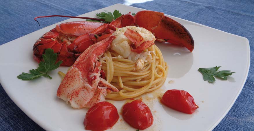 Linguine with lobster